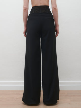 Mallory Panelled Waist Pants in Black
