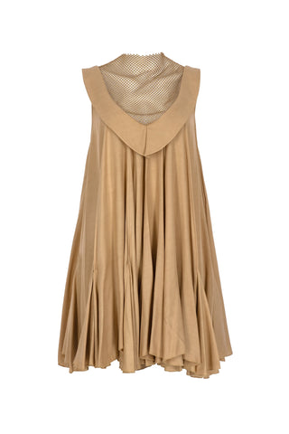 Dara Mini Dress in Honey Beige