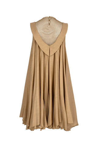 Dara Mini Dress in Honey Beige