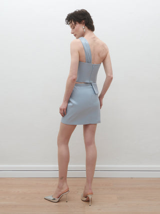 Maren Mini Skirt in Blue
