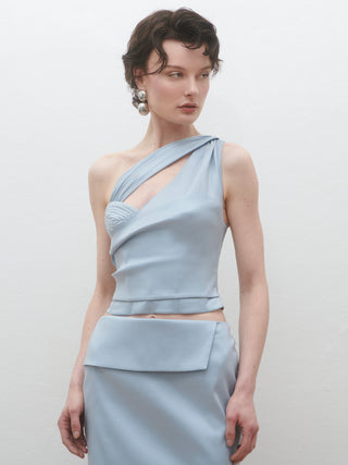 Maren Mini Skirt in Blue