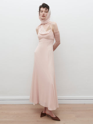 Elani Midi Dress in Salmon