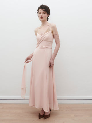 Elani Midi Dress in Salmon