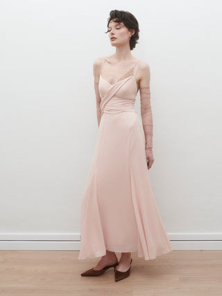 Elani Midi Dress in Salmon