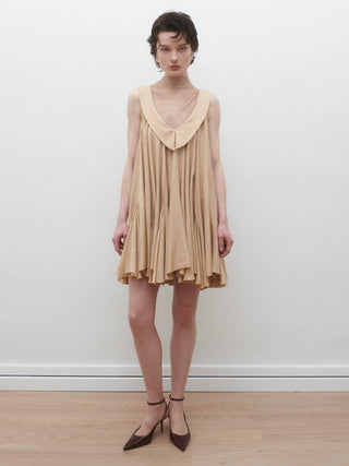 Dara Mini Dress in Honey Beige